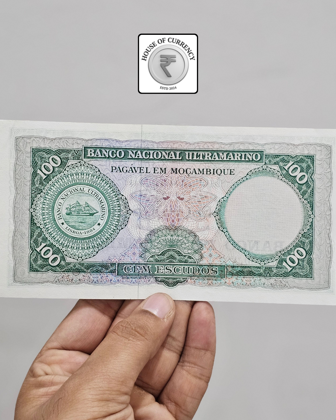 1961 Mozambique 100 Escudos Banknote (C46612330)